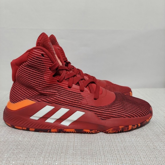 adidas Other - adidas Pro‎ Bounce 2019 High Top Power Red Basketball Shoes Men Size 12 EE3898